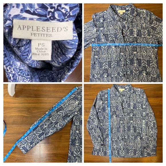 Appleseed’s Petite Blue Button-Down Shirt - Picture 7 of 8